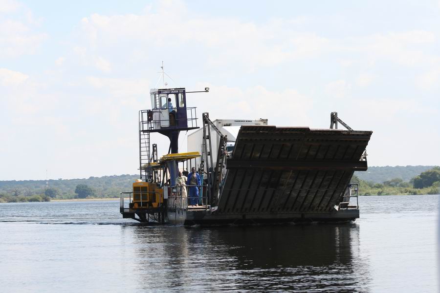 Ferry at the Zambia-Botswana border