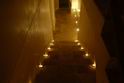 Tealights on the stairs