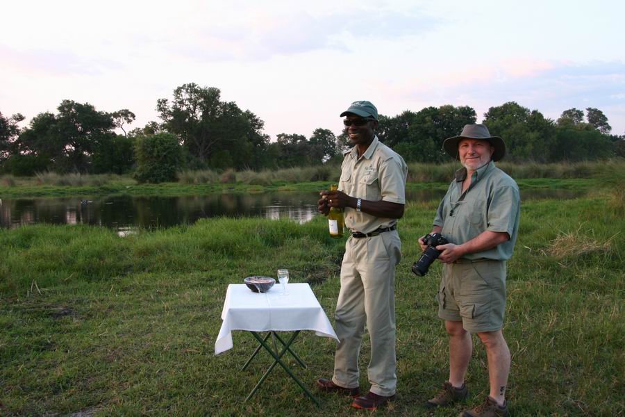 James and Gary getting ready for our Sundowner