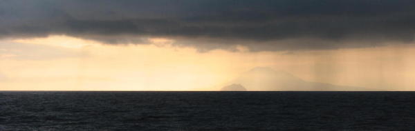 Sunrise over Volcanos - KLM Photo