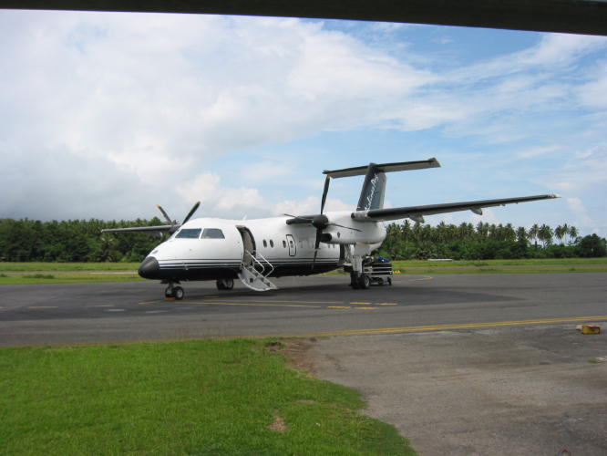 Dash 8 at Hoskins Airstrip - KLM Photo