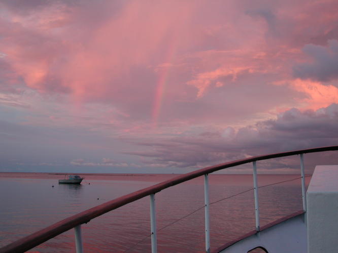 Sunset with Rainbow over Walindi Bay - MZ Photo